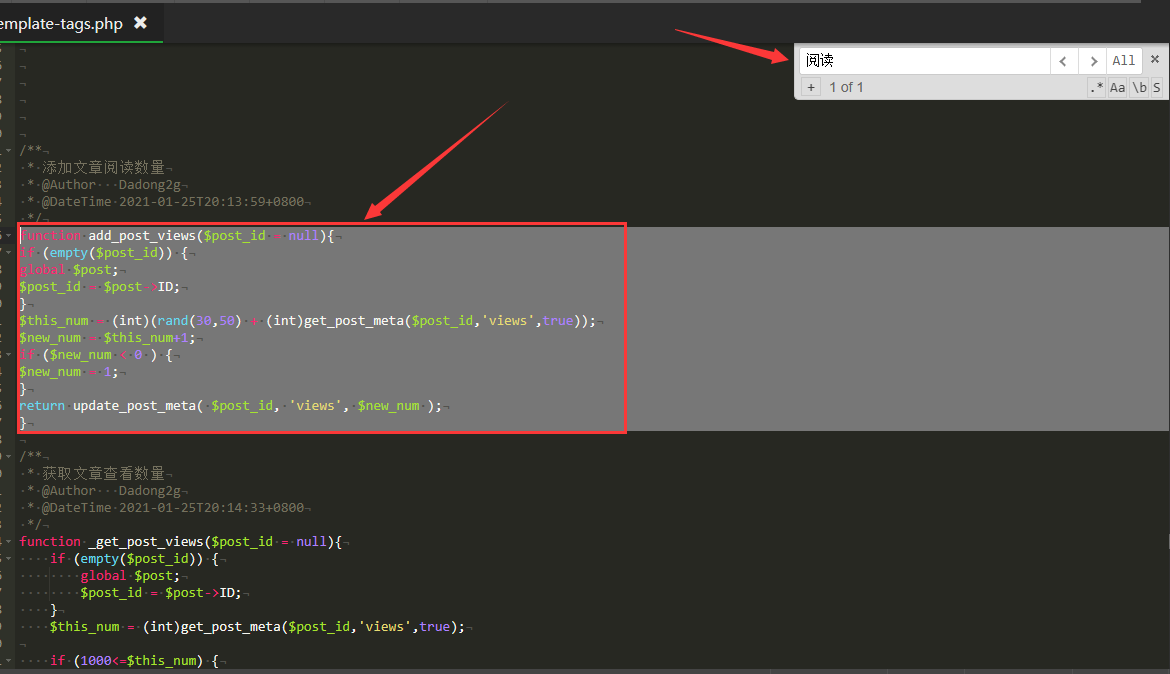 Riprov2功能教学-每次点击随机增加阅读量