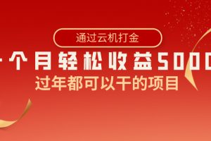 过年都可以干的项目，快手掘金，一个月收益5000+，简单暴利