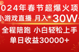 2024春节期间最爆火的项目 抓住机会 普通小白如何逆袭一个月收益30W+