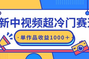 最新中视频超冷门赛道,轻松过原创,单条视频收益1000+