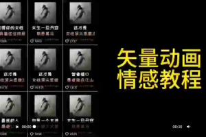矢量动画情感教程:高点赞涨粉,适合情感、思维、创业教育等赛道