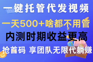 一件托管代发视频,纯绿色,收益更高,抢首码,实现无限躺赚