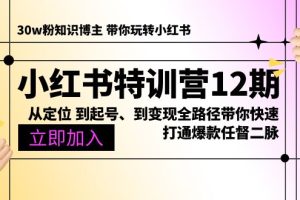 小红书：从定位 到起号、到变现全路径带你快速打通爆款任督二脉