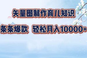 矢量图制作育儿知识,条条爆款,月入10000+