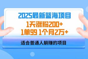2025数字人引流获客蓝海项目 1天涨粉200+ 1单99 1个月2万+