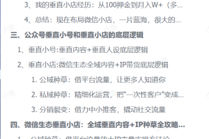 蓝海微信垂直小店矩阵