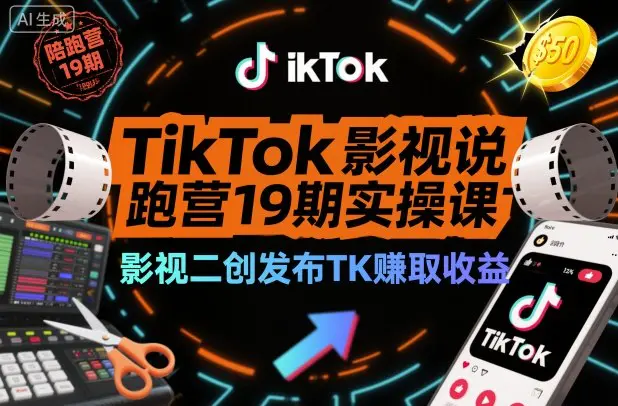 TikTok影视二创发布TK賺取收益,万播50美金(2025年10月更新)