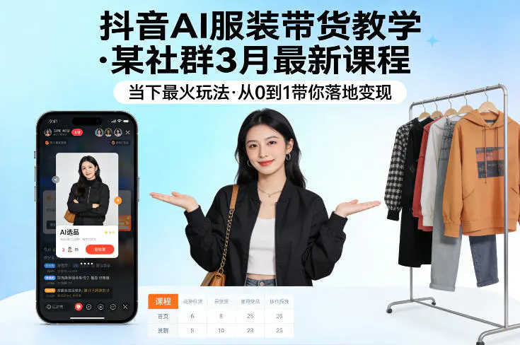 抖音AI服装带货3月最新玩法