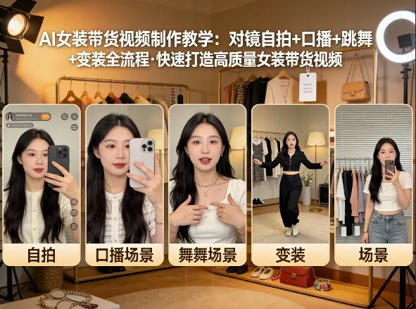 2026AI女装带货，教程+提示词，小白可做