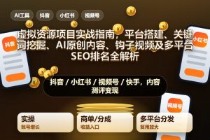 虚拟资源项目实战指南:平台搭建、关键词挖掘、AI原创内容、钩子视频及多平台SEO排名全解析