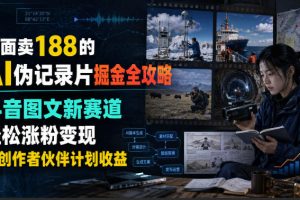 抖音图文新赛道：AI伪记录片掘金攻略，零基础轻松涨粉变现