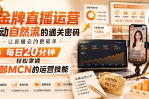 20分钟掌握头部MCN的直播运营秘籍，轻松撬动自然流量！