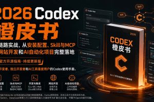 2026 Codex橙皮书：一站式实战指南，从零配置到Skill/MCP集成，再到网站开发与AI自动化项目全面落地