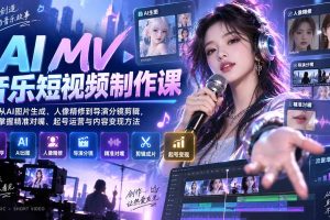 AI音乐短视频全攻略：从图片生成到分镜剪辑，掌握对嘴技巧、起号运营与变现秘诀